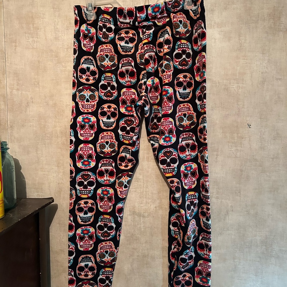 Colorful Skull Print Leggings